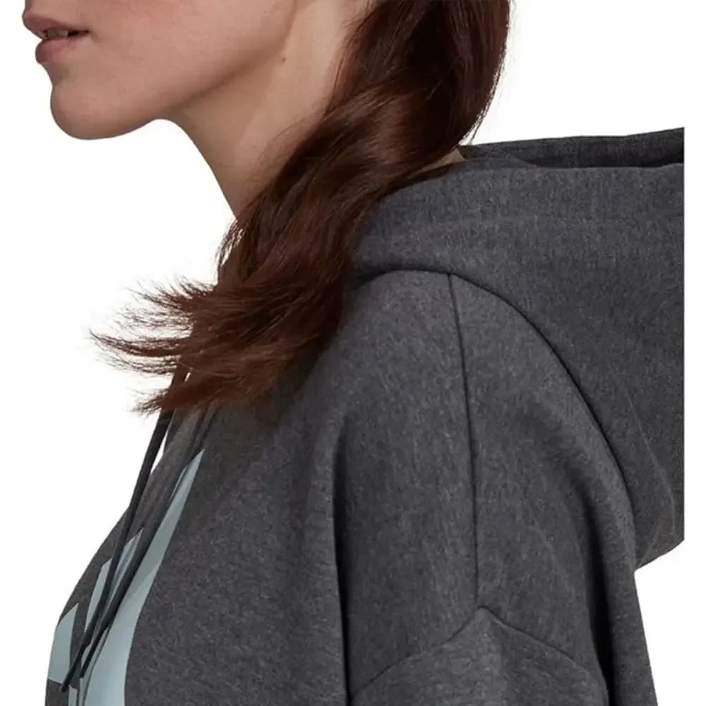NEW! Adidas‎ Women's Logo Fleece Sweatshirt Hoodie GREY M